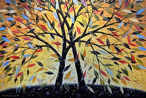 stunning  beautiful tree paintings   inspiration  tree