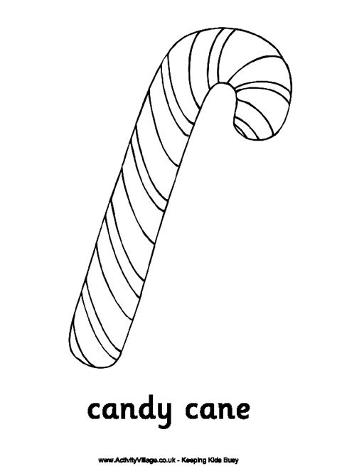 candy cane colouring page