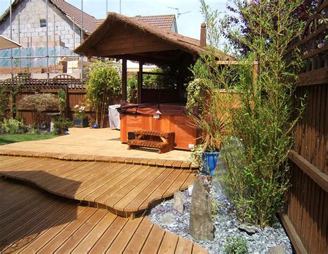 decking  outdoor spa evergreen wales