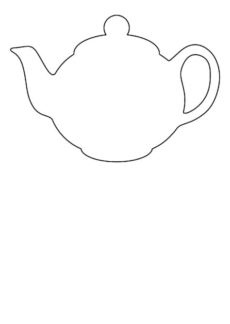 large blank teapot pattern printable