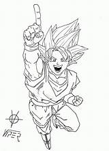 Goku Outlines Assassin Coloring Dbz Ssj4 Pages Viper Deviantart Drawings Draw Anime Popular sketch template