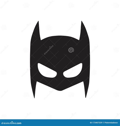 american superhero batman mask black silhouette vector stock vector