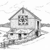 Barn Coloring Pages Farm Appalachian Drawing Adults Adult Barns Drawings Detailed Scene Color Old Line Burning Wood Colouring Book Patterns sketch template