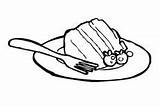 Slice Cake Coloring Pages Blueberry sketch template