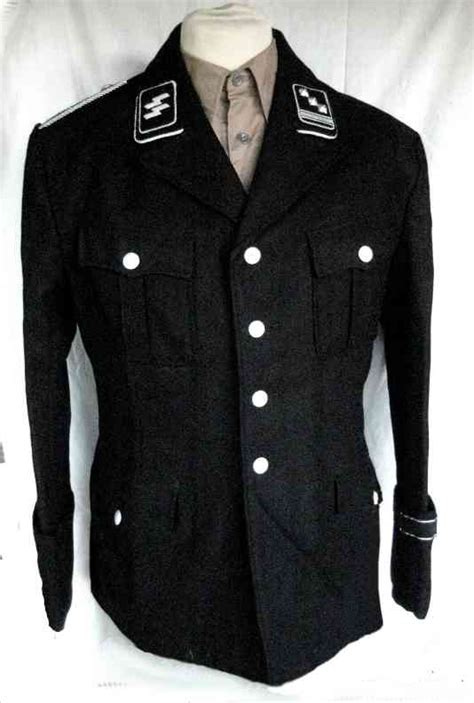 Ss Leibstandarte `adolf Hitler` M32 Officers Tunic Black Ss Uniform