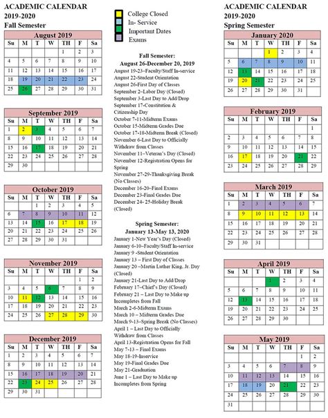 academic calendar rlnc