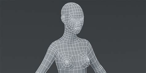 female body base mesh 3d model blender market