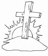 Kreuz Ausmalbilder Croce Disegni Chiesa Malvorlagen Cristiana Letzte sketch template