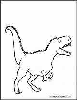 Coloring Dinosaur Dinosaurs Getcolorings sketch template