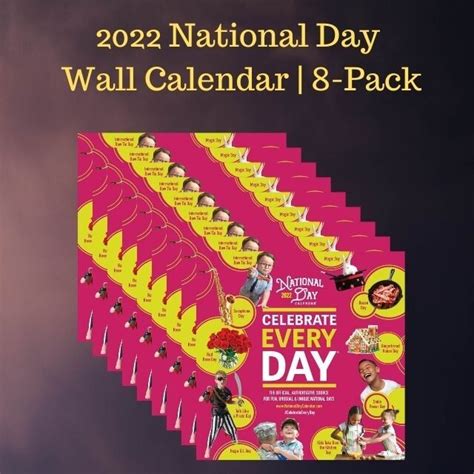 pack official celebrate  day national day wall calendar