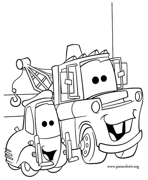 cars  guido  tow mater coloring page