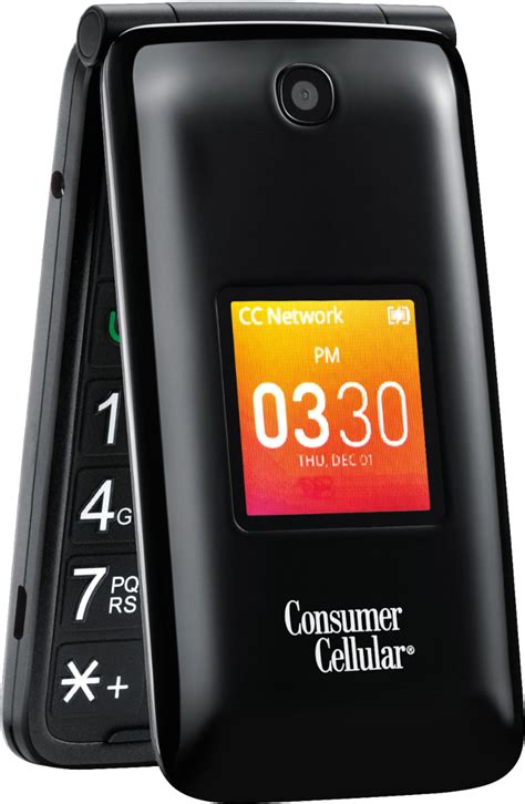 buy alcatel  flip cell phone black consumer cellular  flip