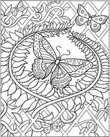 Coloring Book Dover Publications Pages Butterfly Adult Designs Samples Printable Hard Adults Color Butterflies Difficult Pattern Doverpublications Kids Print Colouring sketch template