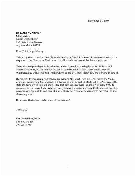 child custody letter template elegant chief judge letter  sixth