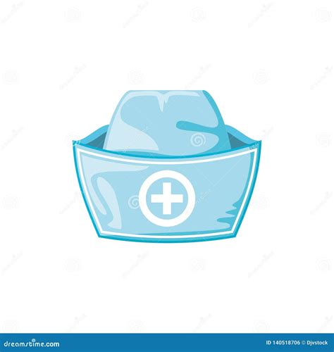 nurse hat isolated icon stock vector illustration  service