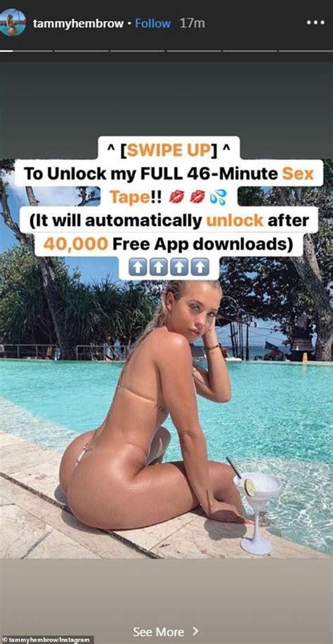 tammy hembrow s instagram account is hacked as criminals vow to release a sex tape daily