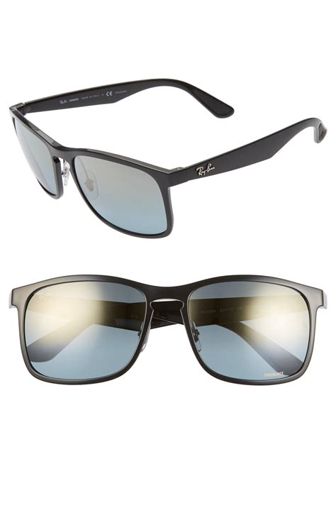 ray ban tech mm polarized wayfarer sunglasses lyst