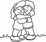 Coloring Hug Directions Includes Print sketch template