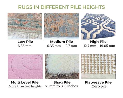 guide pile height  rugs   high  medium pile