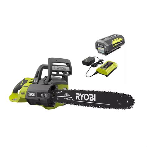 ryobi    brushless lithium ion cordless chainsaw  ah battery  charger inclu