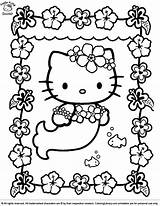 Coloring Kitty Hello Pages Mermaid Print Cartoon Into Library Pdf Coloringlibrary sketch template