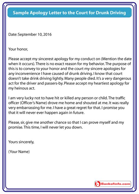 sample apology letter  judge  missing court date