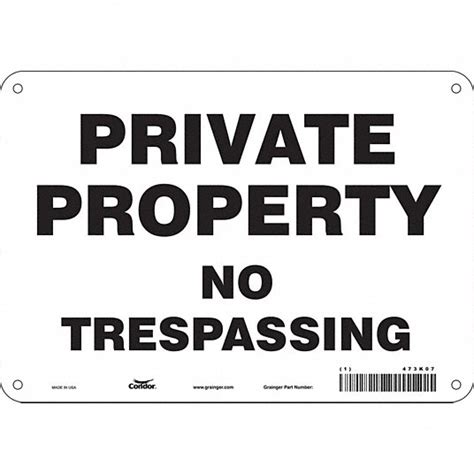 condor safety sign sign format  format private property  trespassing sign header