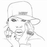 Missy Elliot Elliott Instereo Rapper Cent Sketch Hiphop sketch template