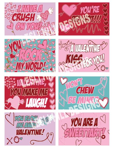 valentine candy gram template