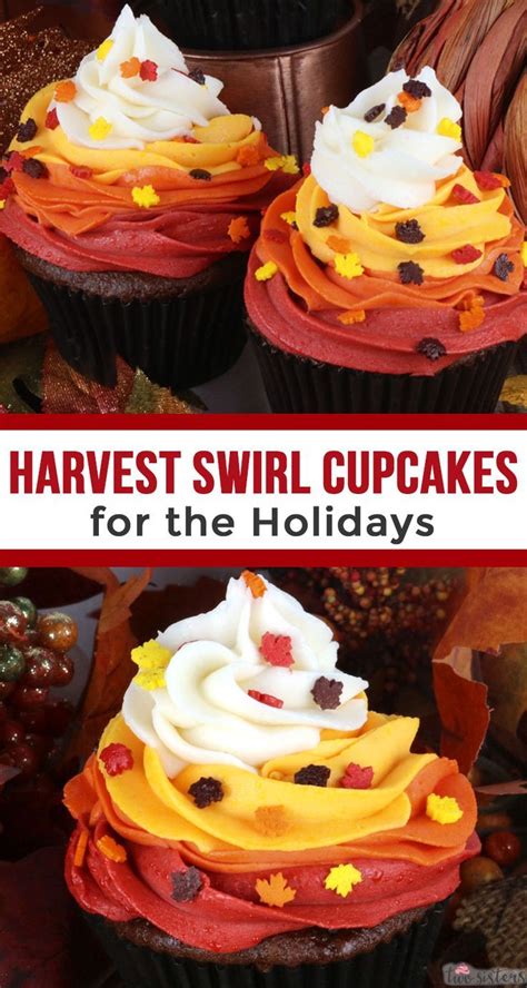 harvest swirl cupcakes recipe christmas food desserts christmas
