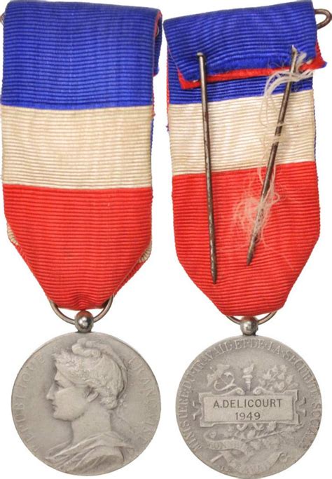 france medal 1949 médaille d honneur du travail very good quality