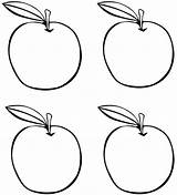 Apples Coloring Four Pages Apple Drawing Kids Printable Fall Preschool Theme Crafts Getdrawings Choose Board sketch template