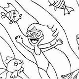 Fishes Swimming Surfnetkids Coloring sketch template