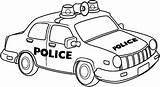 Coloring Police Car Pages Print sketch template