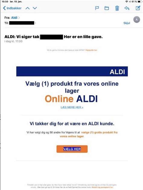 ingen gratis gave fra aldi yesbjerg