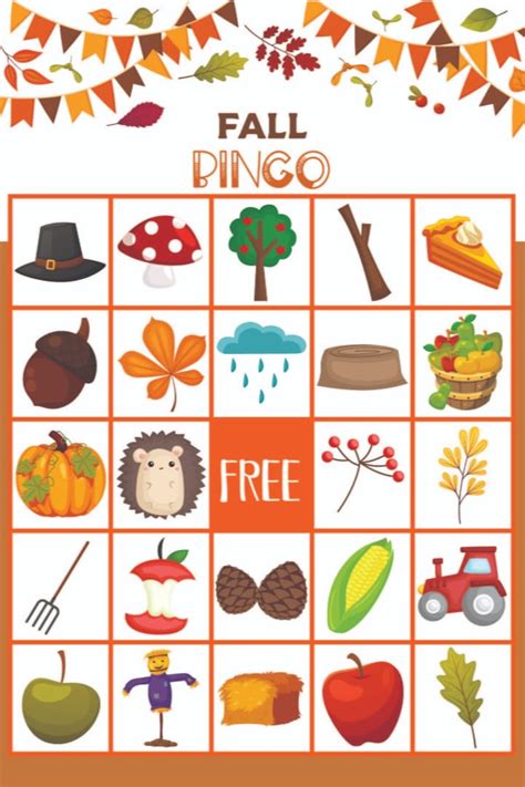 fall bingo printable tamilfox