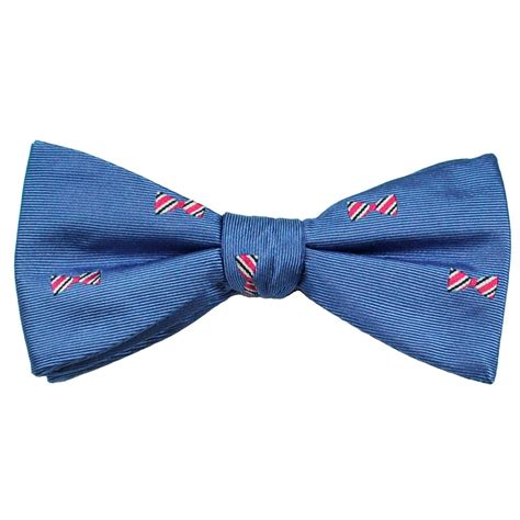 blue pink navy silver patterned mens silk bow tie  ties planet uk