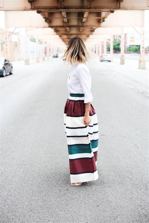 shein multicolor high waist striped skirt sportsanista