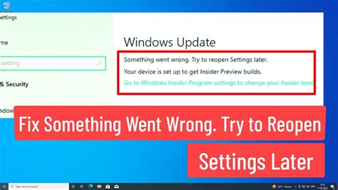 fix   wrong   reopen settings   windows  update problem youtube