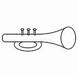 Trumpet Editable Brazilia sketch template