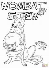 Wombat Stew Dingo sketch template
