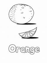 Orange Coloring Pages Kids Color Fruits Recommended Printable Library Books Comments sketch template