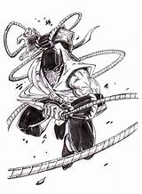 Mortal Kombat Scorpion sketch template