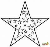 Pages Star Coloring Colouring Stars sketch template