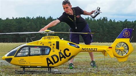 giant xxl rc model scale helicopter ec eurocopter flugfest damelang  youtube