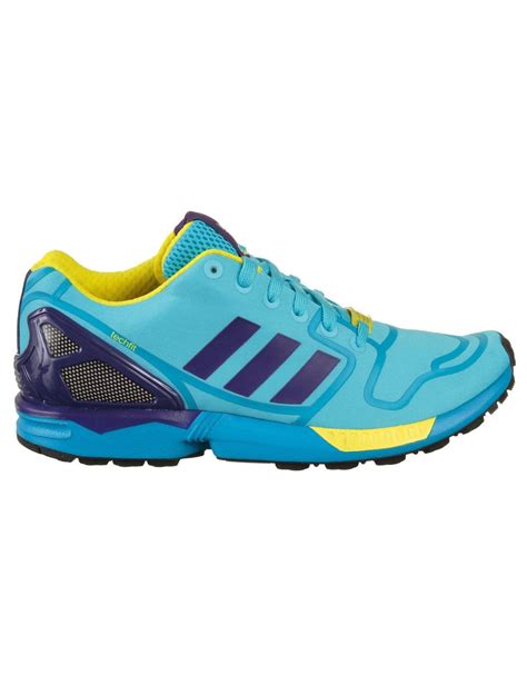 adidas originals zx flux shoes bright cyancollegiate purple trainers  iconsume uk