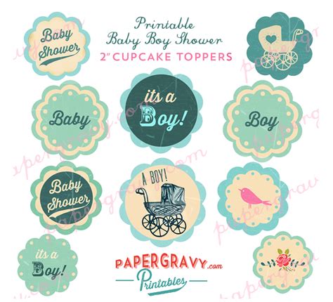 baby shower  cupcake toppers  lovely
