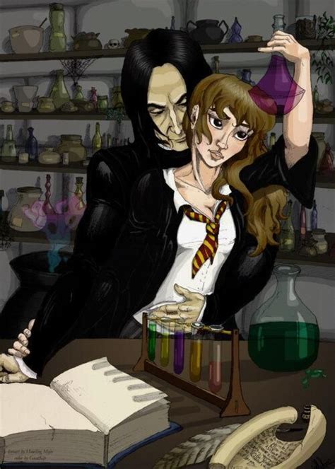bad hp fanart on hermione and severus snape hermione harry potter fandom harry potter