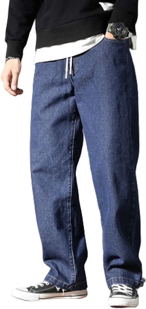 pantalones vaqueros de corte recto  hombre pantalones de pierna ancha  primavera
