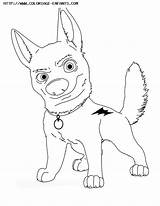 Bolt Coloring Pages Coloriage Rebelle Disney Dog Dessin Colorier Volt Animation Movies Imprimer Walt Print Kids Printable Et Drawing Super sketch template
